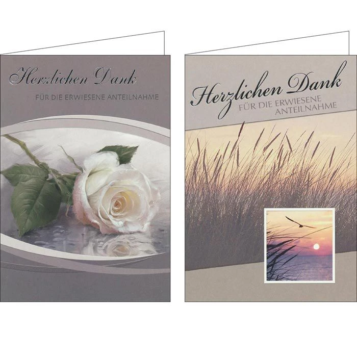 Böttcher-AG Trauerkarten Danksagungen, A6, Klappkarten Mit Umschlag, 5 Stück - Image 2