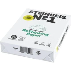 Steinbeis No.1 Classic White, A4, Kopierpapier, Recycling, 80g/qm, Presseweiß, 500 Blatt