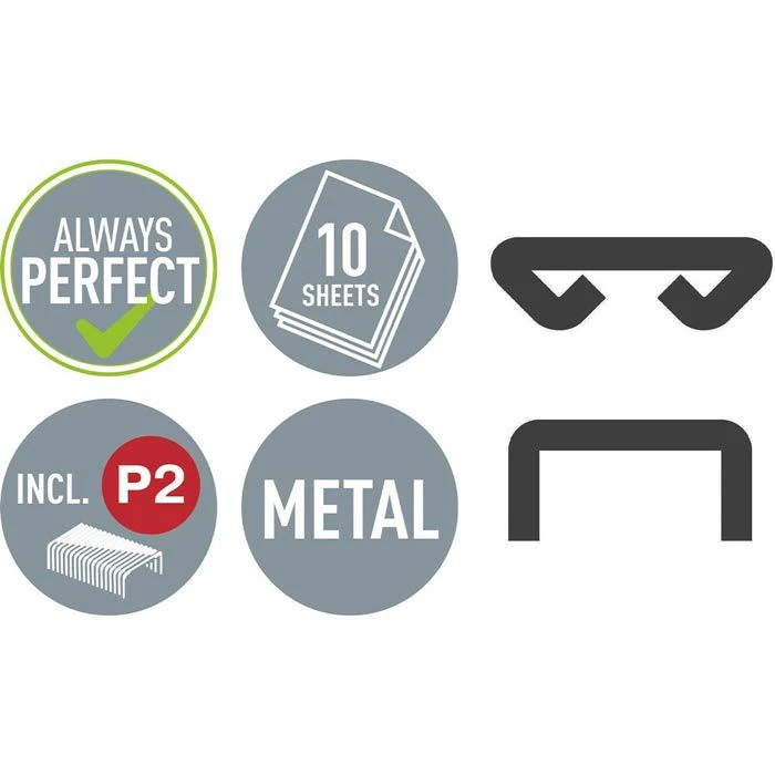 Leitz 5528-10-95 NeXXt WOW Mini, Heftgerät 10 Blatt, Schwarz Metallic - Image 4