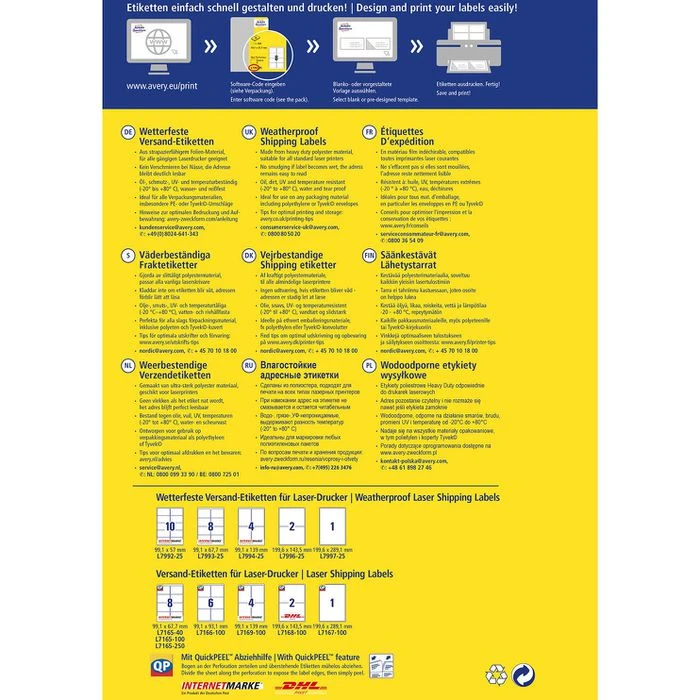 Zweckform L7994-25 Versandetiketten 99.1 X 139mm - Image 6