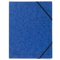 Exacompta Eckspanner 555412E, A4, Blau, 355g/m² Karton, 5 Stück