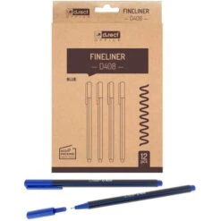 D.RECT Fineliner D408, Strichbreite 0,4 Mm, Blau, 12 Stück