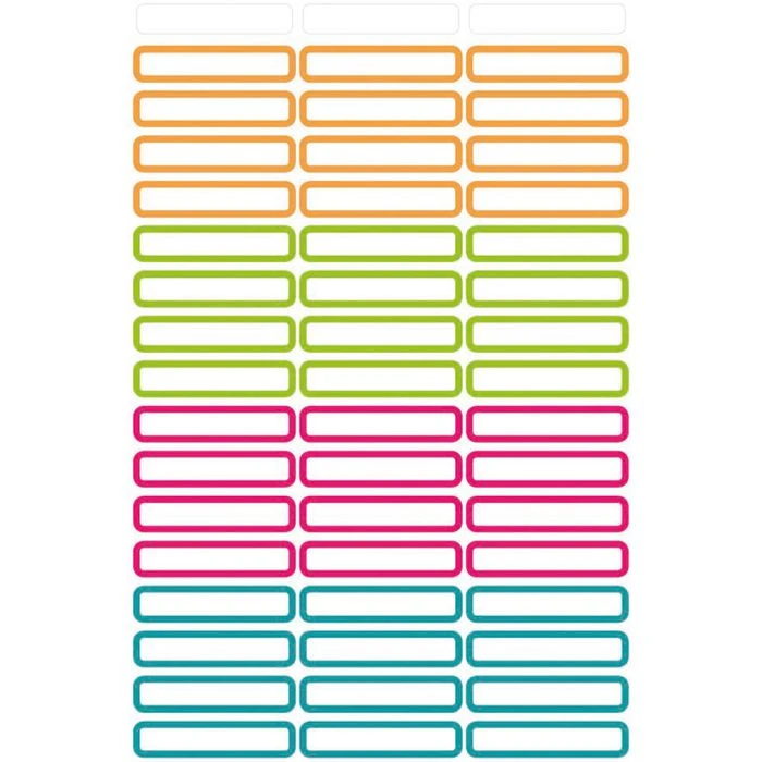 Zweckform Vielzwecketiketten 63027 Farbig Sortiert, 31 X 6 Mm, Stiftetiketten, 2 Blatt, 102 Stück – Bild 5