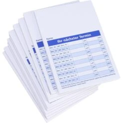 König&Ebhardt Terminzettel 8655651, A7, 500 Blatt, Block Weiß/blau, Neutrales Design Für Viele Berufe