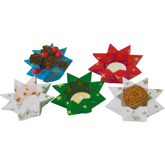 Ursus Faltblätter 3190099, Sternchen, Ø 15cm Rund, 90g/m², 4 Farben Sortiert, 100 Blatt - Image 2