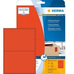Herma Special 4497 Etiketten Rot 199.6 X 143.5mm