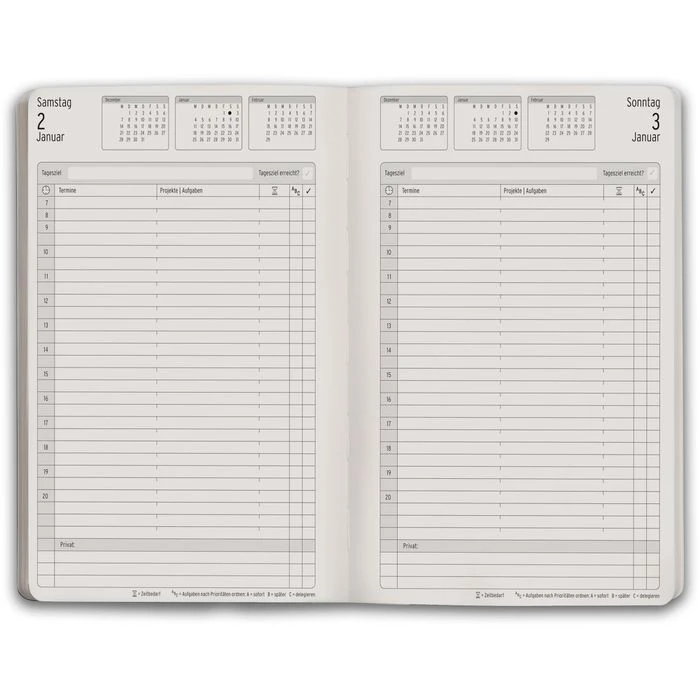 Chronoplan Buchkalender 50943, Black Edition, 2023, 1 Tag Auf 1 Seite, Softcover, Schwarz, A5 - Image 2