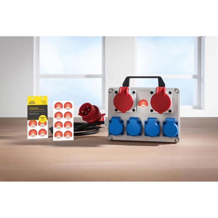 Zweckform Prüfplaketten 6986, Geprüft Gem. VDE, 2023-2028, Rot, Ø 30mm, Abziehsicher, 80 Stück – Bild 5