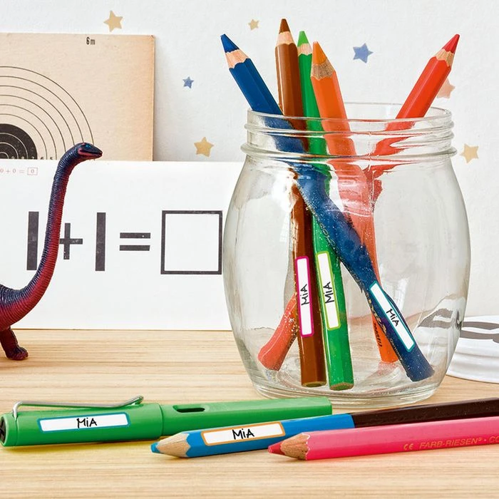 Zweckform Vielzwecketiketten 63027 Farbig Sortiert, 31 X 6 Mm, Stiftetiketten, 2 Blatt, 102 Stück – Bild 2