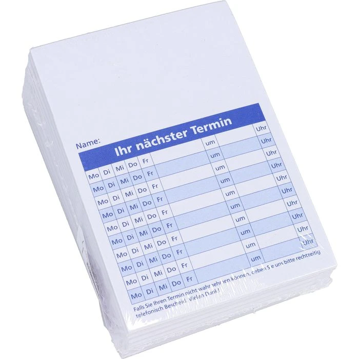 König&Ebhardt Terminzettel 8655651, A7, 500 Blatt, Block Weiß/blau, Neutrales Design Für Viele Berufe – Bild 4