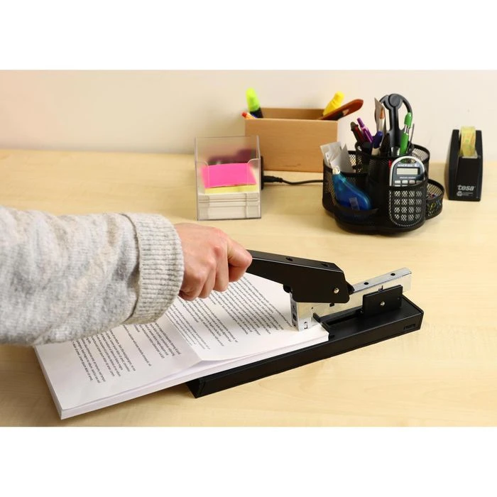 TipTop-Office Heftgerät TTO 403294, H100, Blockhefter, Heftleistung 100 Blatt, Schwarz – Bild 2