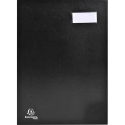 Exacompta Unterschriftenmappe 57021E Klassik, A4, 20 Fächer, Hartpappe Mit Kunststoffbezug, Schwarz