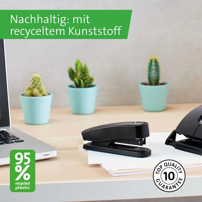 Novus Heftgerät B2 Re+new, 020-1931, Heftleistung 25 Blatt, Schwarz - Image 2