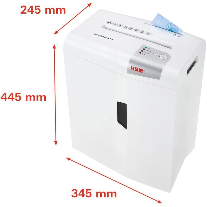 HSM Aktenvernichter Shredstar X10, 1045111, Partikelschnitt 4,5 X 30mm, 10 Blatt, P4 - Image 2
