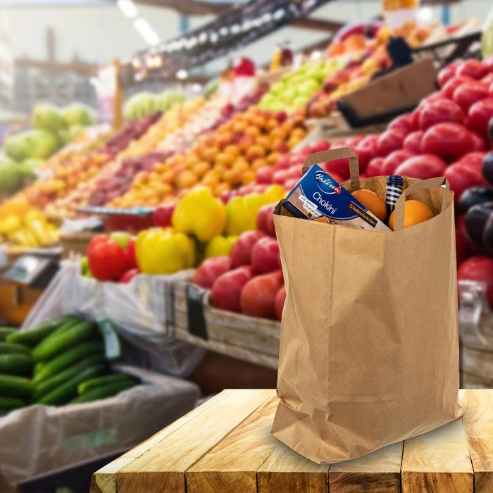 La-Borsa Tragetaschen Braun, 32 X 42cm, Papiertüten Mit Henkel, 250 Stück – Bild 3