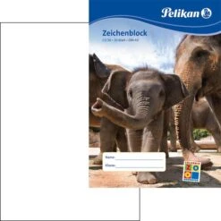 Pelikan Zeichenblock 224840, C3/20, A3, 100g/qm, Perforiert, Weiß, 20 Blatt