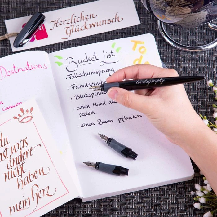 Online Schreibset Air Best Writer, 10055, Kalligrafie-Set, Füller Und Federn, Schwarz – Bild 6