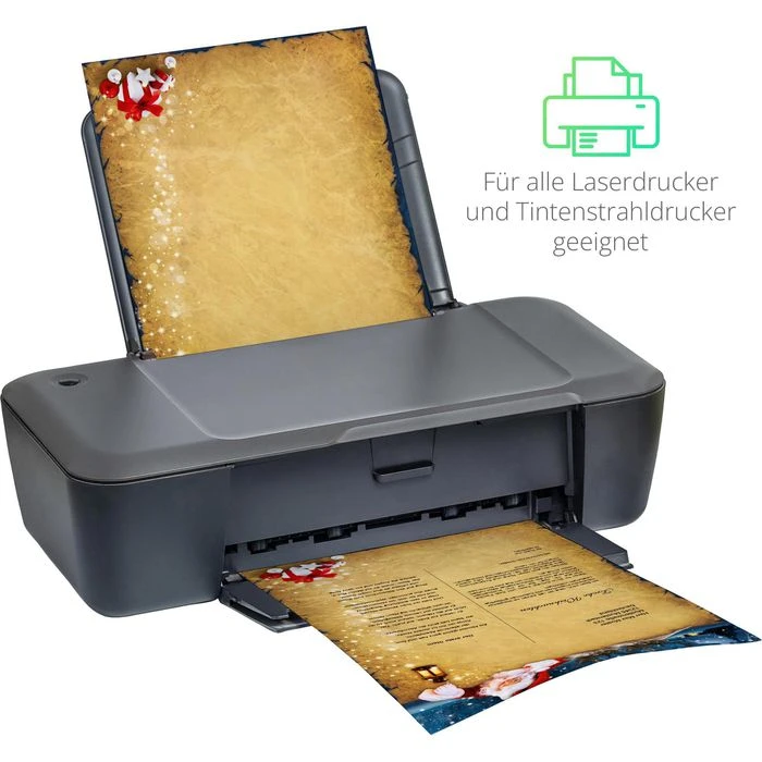 Tatmotive Weihnachtsbriefpapier Nordpol Express, Set, A4, 90g/m², 100 Blatt + 100 Umschläge - Image 3