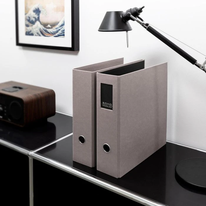 Rössler-Papier Ordner 1317452700 S.O.H.O., Karton, A4, 8,5cm, Taupe - Image 4