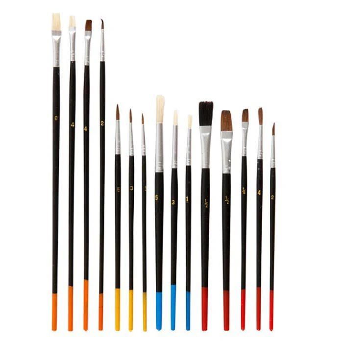 Idena Pinsel 60109 Pinselset, Mit 10 Haar- Und 5 Borstenpinseln, 15 Stück - Image 2