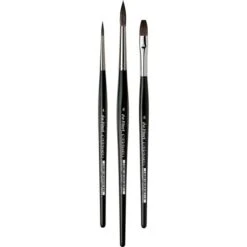Da Vinci Da-Vinci Pinsel Casaneo 5386 Aquarellpinsel, 3 Stück, Haarpinsel Flach Und Rund, Größe 4 Und 8