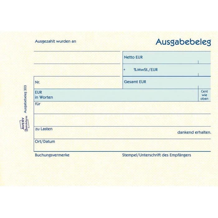 Avery Zweckform 303 A6 Quer Ausgabebelege Gelb – Bild 2