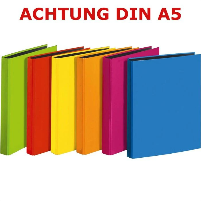 Veloflex Ringbuch Velocolor 1151300, A5, 2 Ring, Ring-Ø 25mm, Farbig Sortiert, 10 Stück