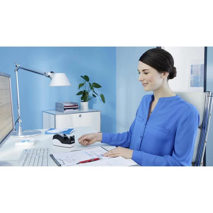 Tesa Klebefilmabroller 53915 Orca, Schwarz/weiß, Tischabroller Für Kleberollen 19mm X 33m - Image 3