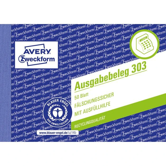 Avery Zweckform 303 A6 Quer Ausgabebelege Gelb – Bild 3