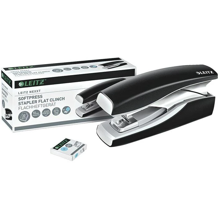 Leitz Heftgerät 5603-00-95, NeXXt Softpress, Flat-Clinch, Heftleistung 30 Blatt, Schwarz - Image 5