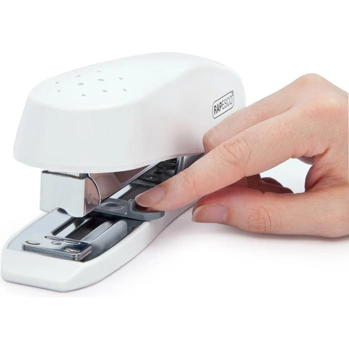 RAPESCO Heftgerät 1390 Eco Spinna, Heftleistung 50 Blatt, Soft Weiß - Image 3