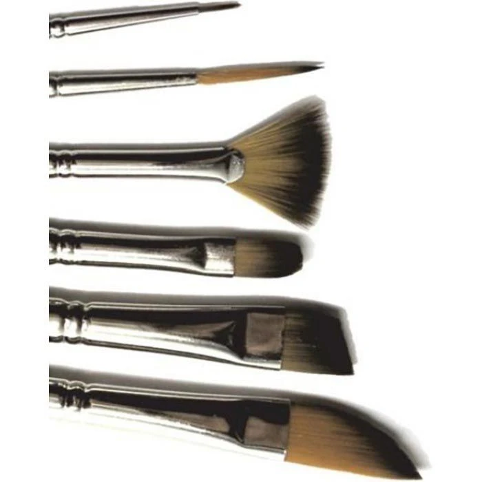 MES Pinsel Koh-I-Noor Künstlerpinsel, Pinselset, Für Acryl & Aquarell, Verschiedene Größen, 6 Stück - Image 3